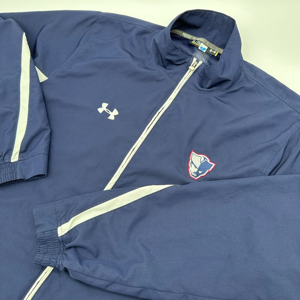 Under Armour Men's N.E. Patriots Essential Woven Warmup Jacket, Size XL, Royal